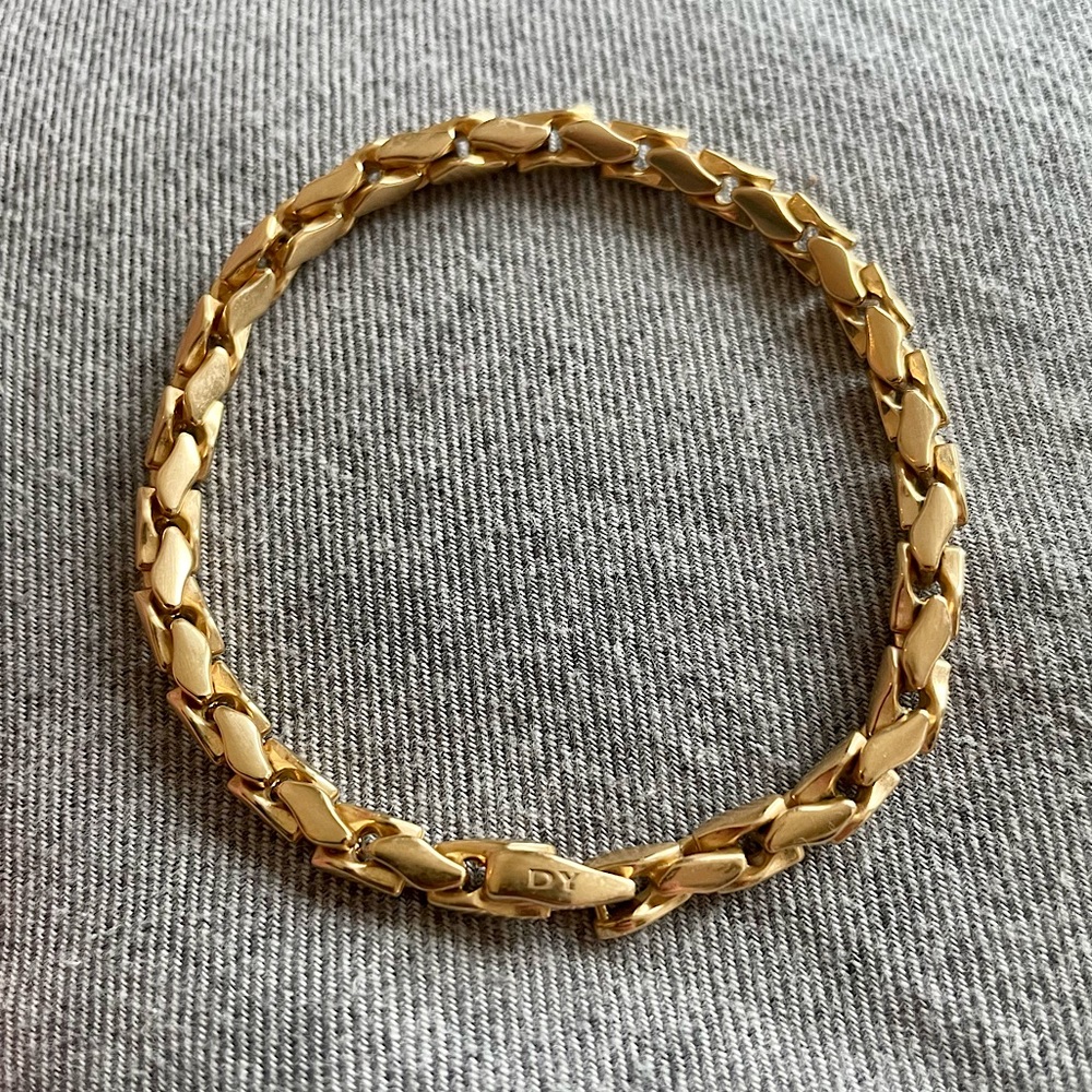 David Yurman Fluted Chain Bracelet in 18K Yellow Gold